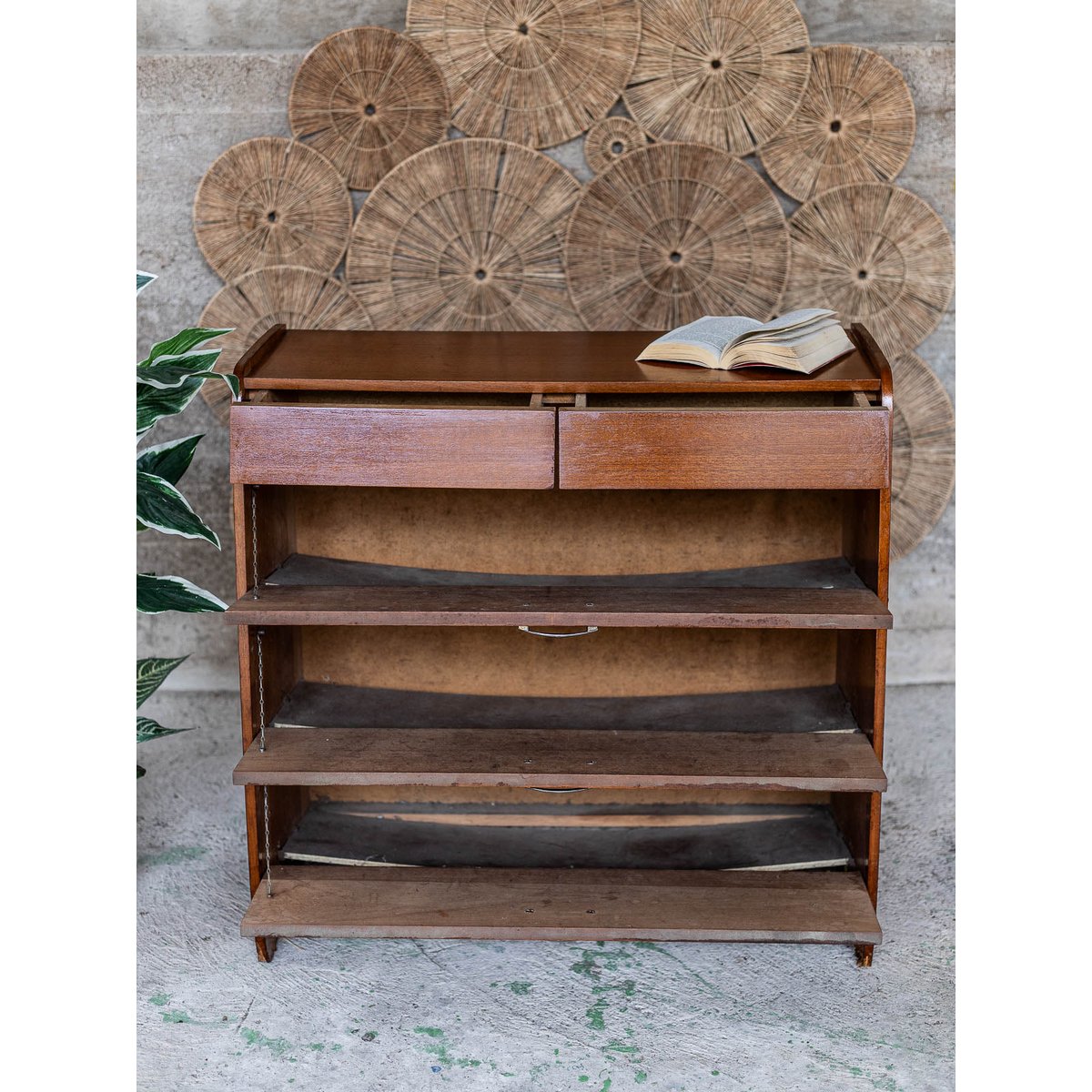 Buffet en bois Gustave N°1645 - Bon état argenté, DEBONGOUT