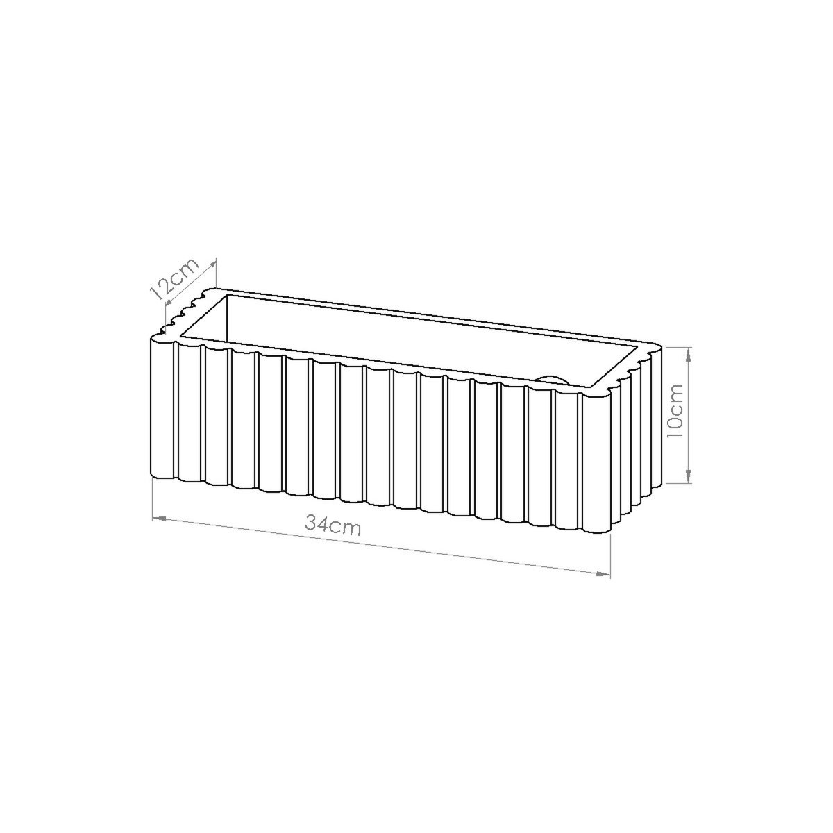 Applique murale Céramique Beige E27 1 Rigata beige, EDEN