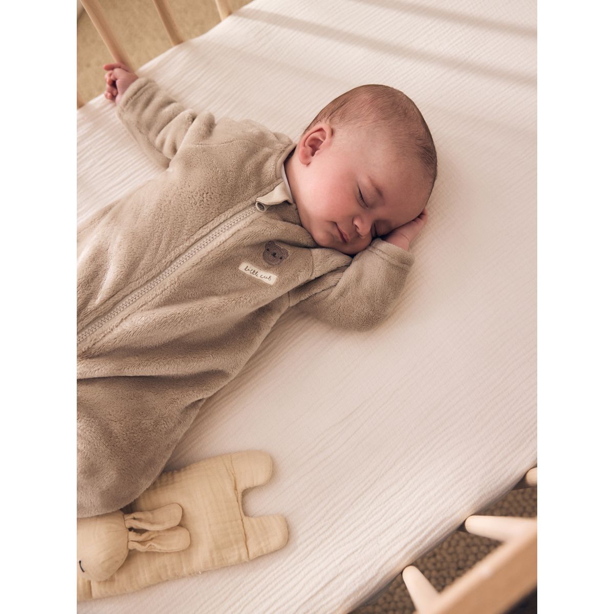 Dors-bien bébé en polaire à zip double sens ours neutre, NEXT