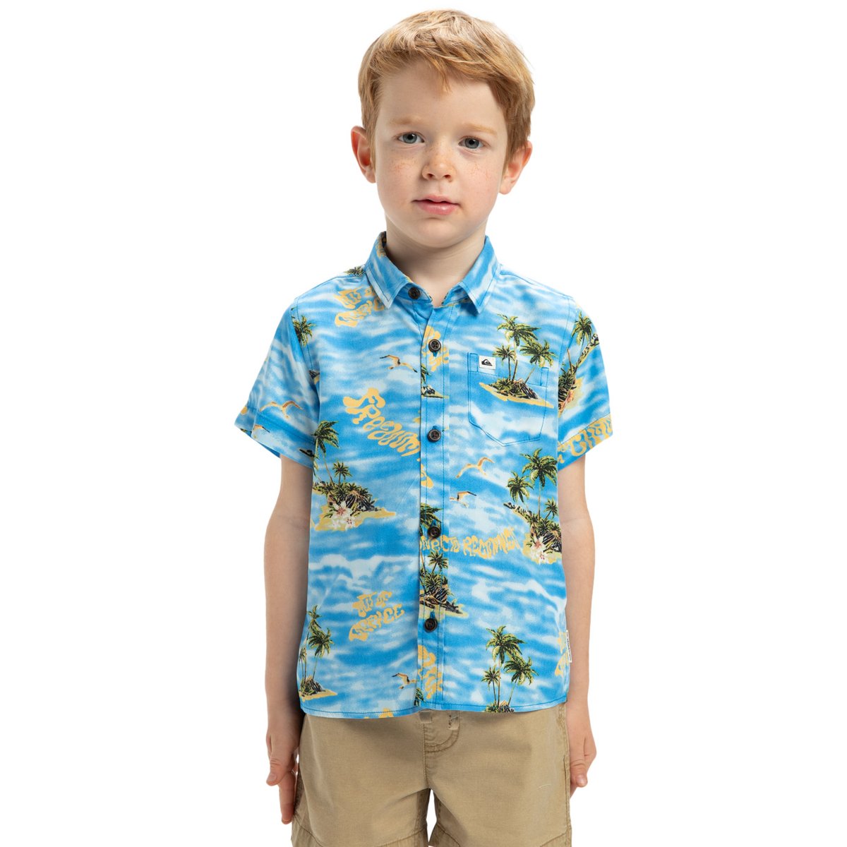 Chemise à manches courtes SAFE PARADISE bleu blue naturama 32x32, QUIKSILVER