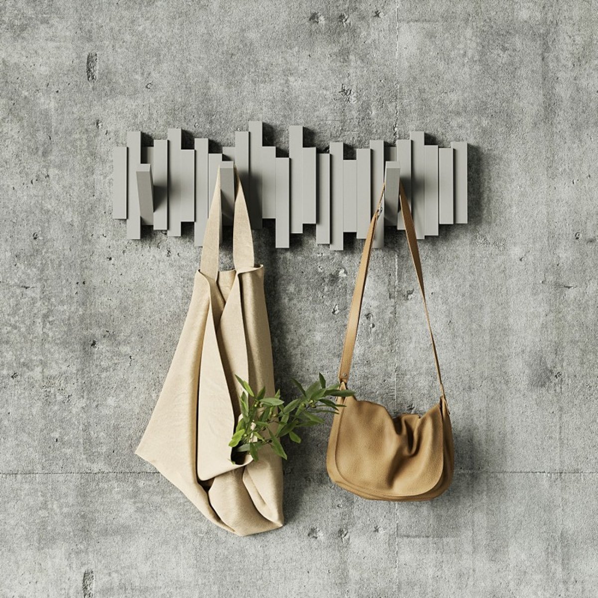 Porte-manteau design mural patères  STICKS gris, UMBRA