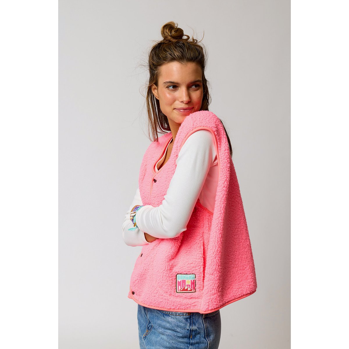 Gilet Yaqui - IGLOO rose, BANANA MOON
