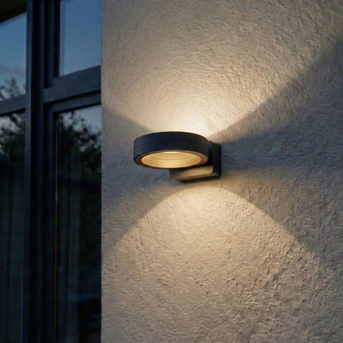 Applique extérieure en aluminium moderneLED anthracite, LINDBY