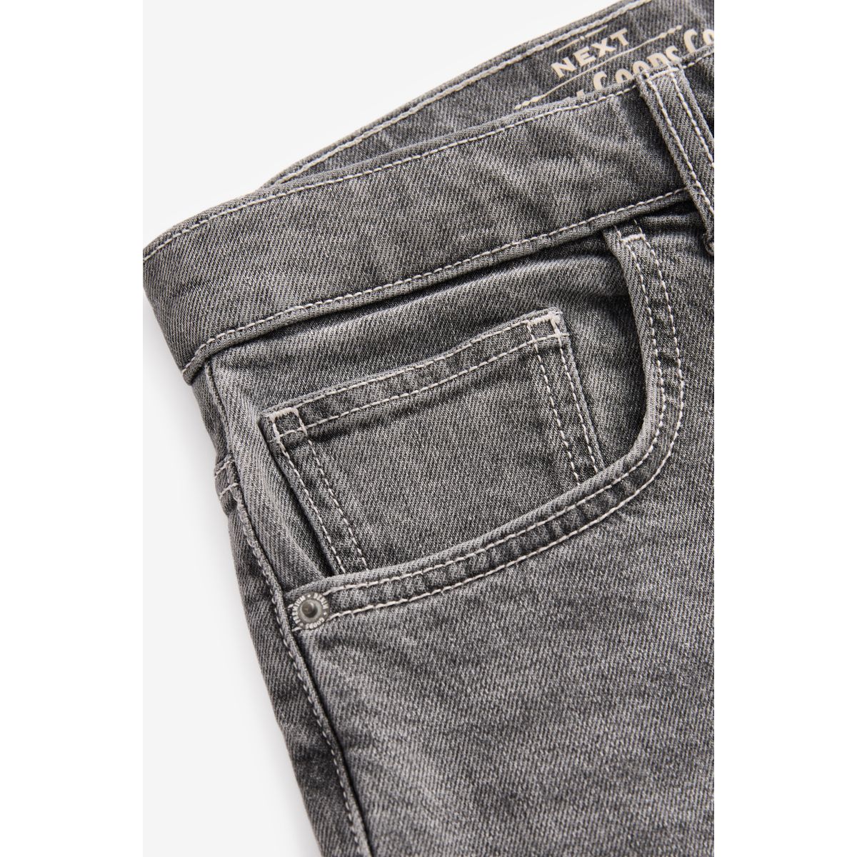 Jean droit authentique stretch vintage gris, NEXT