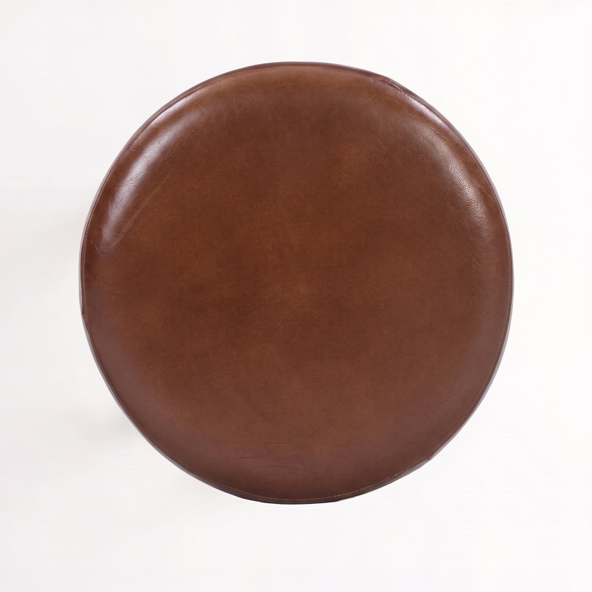 Tabouret pour îlot central 65 cm en cuir de buffle - MALO marron foncé, MAISON PAVANE