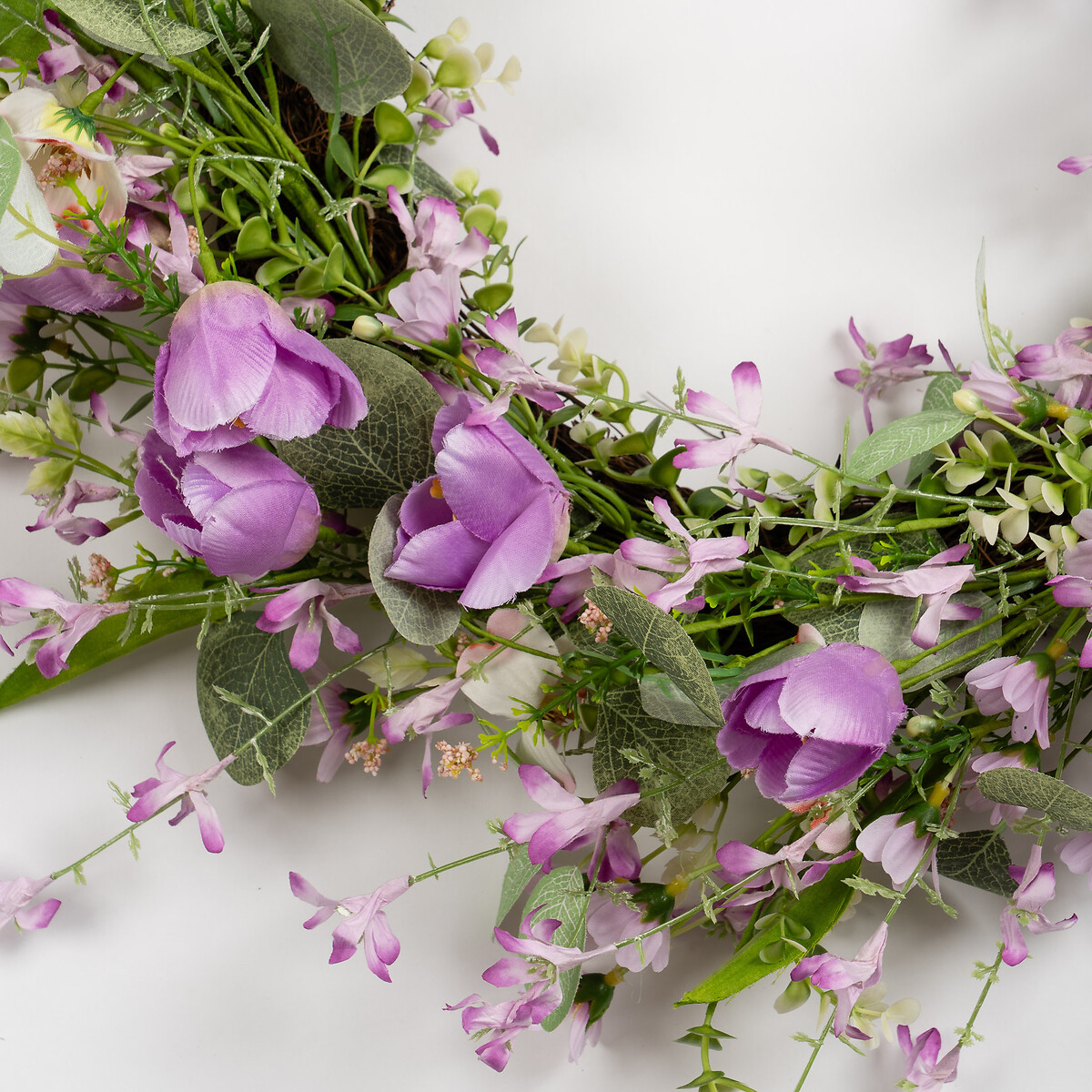 55cm Tulip Wreath lilac, SO'HOME