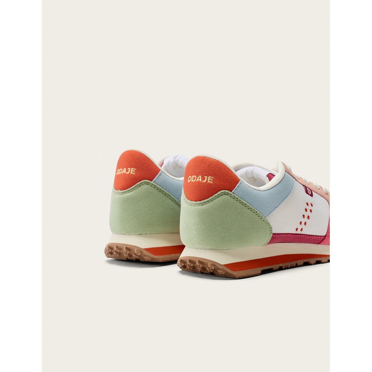 Baskets basses GABRIELLE rose citron rose clair, ODAJE
