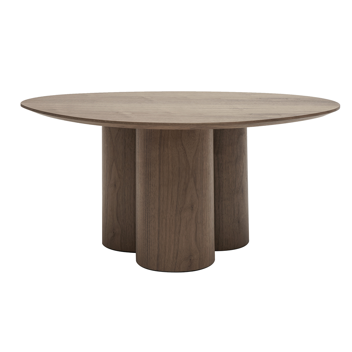 Table basse design L78 cm HOLLEN noyer, MILIBOO