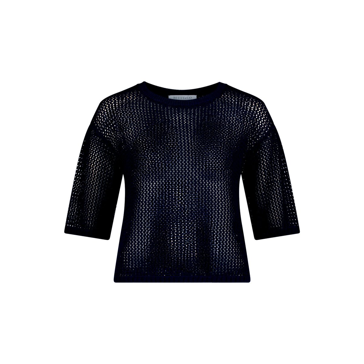 Pull-over en maille à motif ajouré navy blue, BETTY & CO