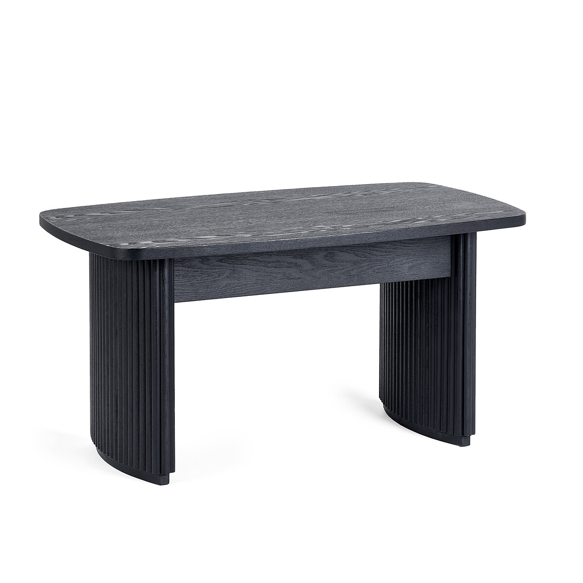 Lucien Fluted Wood Compact Coffee Table black, SO'HOME