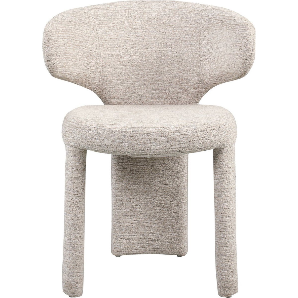 Chaise de repas en tissu texturé naturel linéaire, RECOLLECTION