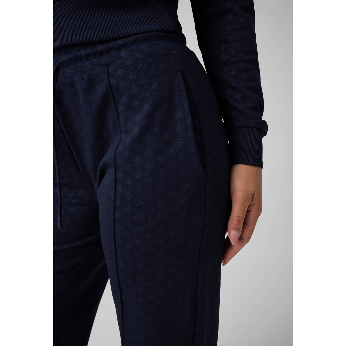 Pantalon De Survêtement À Imprimé Intégral bleu foncé, GUESS