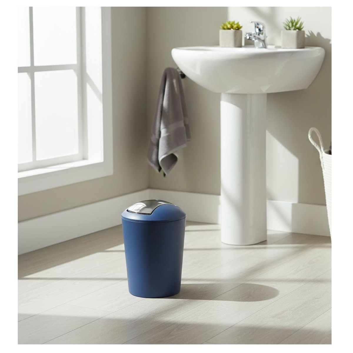 Poubelle a bascule 5.6 L Flic Flac indigo, EDEN