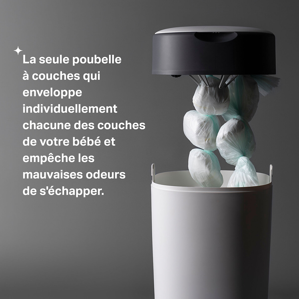 Poubelle à couches Twist et Click blanc, TOMMEE TIPPEE