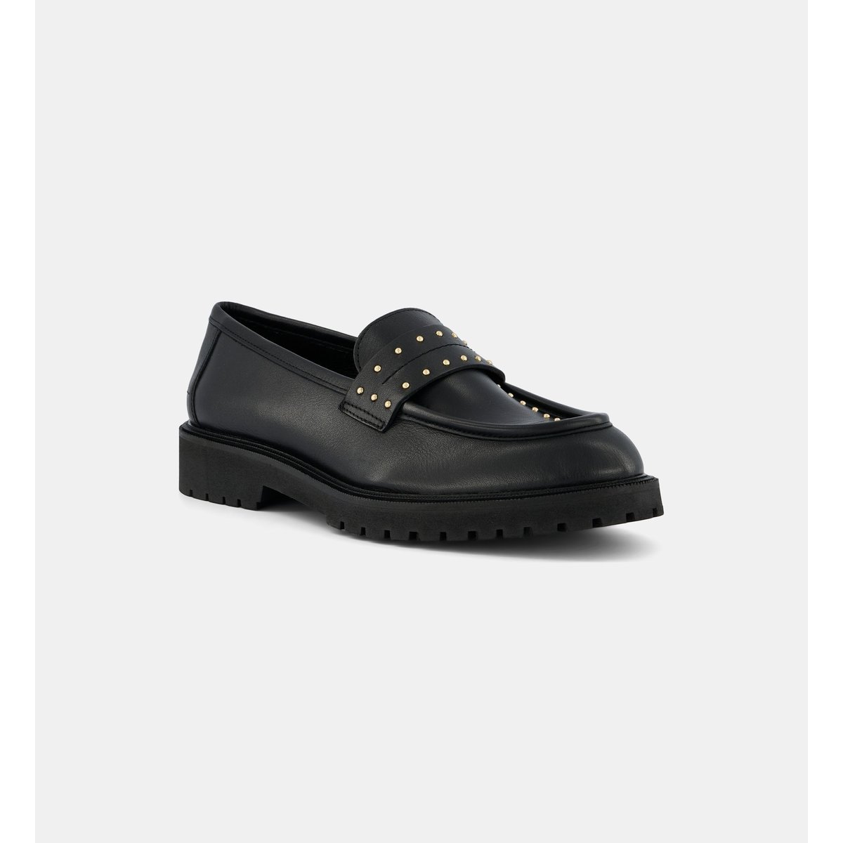 Mocassins avec studs charlize cuir noir, GALERIES LAFAYETTE