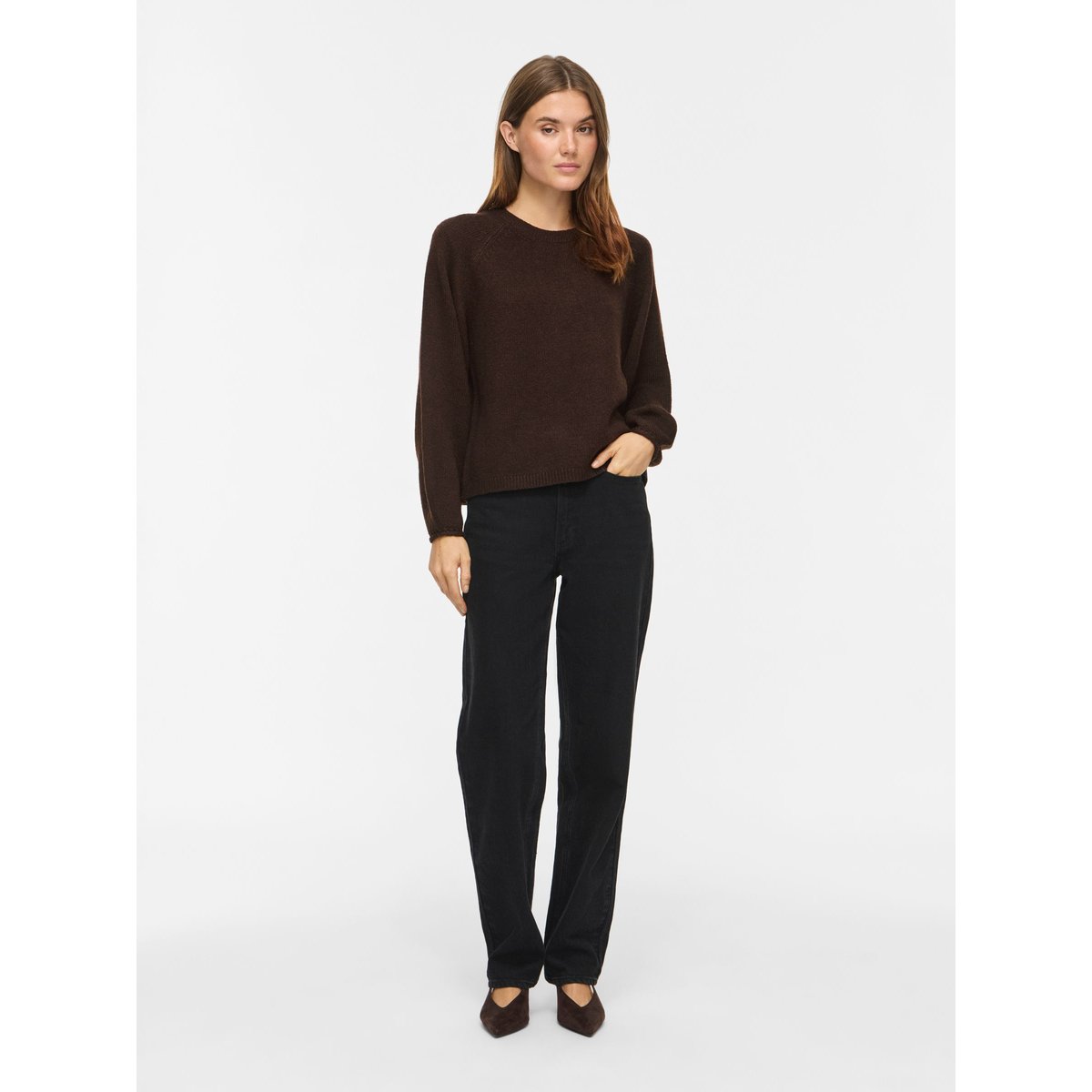 Pull En Maille marron - coffee bean1, VILA