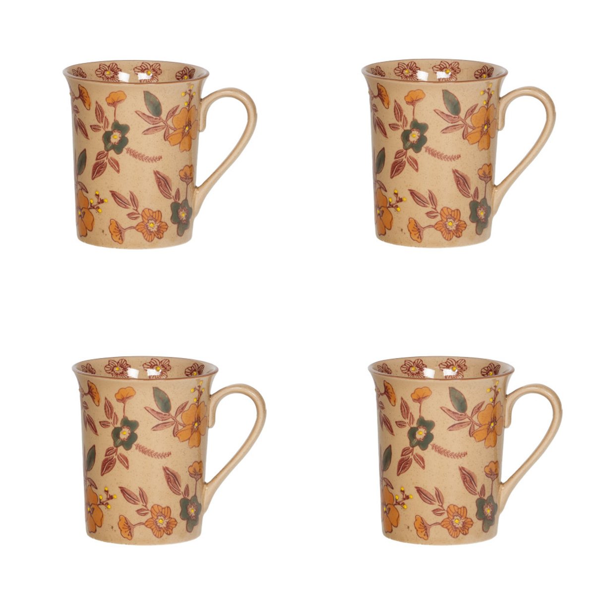Coffret de 4 mugs Aveline 11 cm - AVELINE multicolore, TABLE PASSION