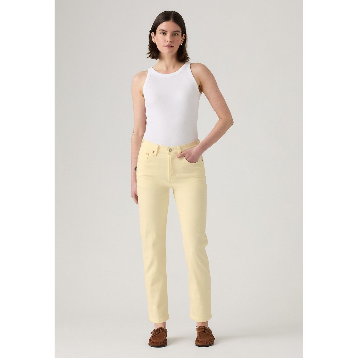 Jean 501® Crop spacey brown rice, LEVI'S