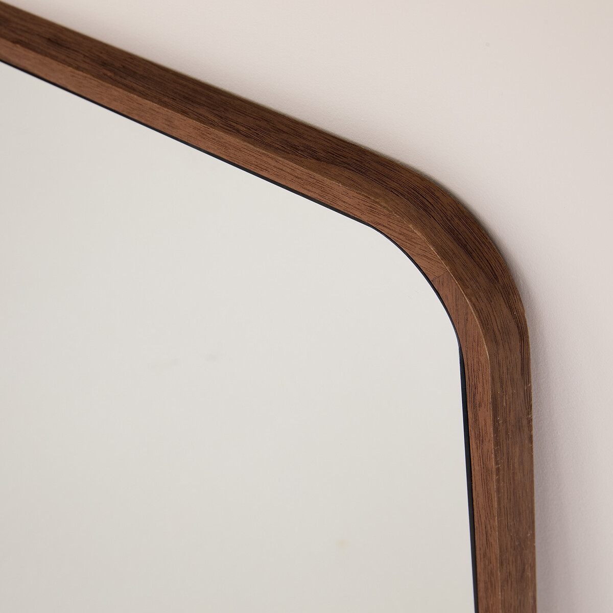 Miroir rectangulaire, en plaqué noyer, 60 x 90 cm, IODUS teinté coloris noyer, LA REDOUTE INTERIEURS