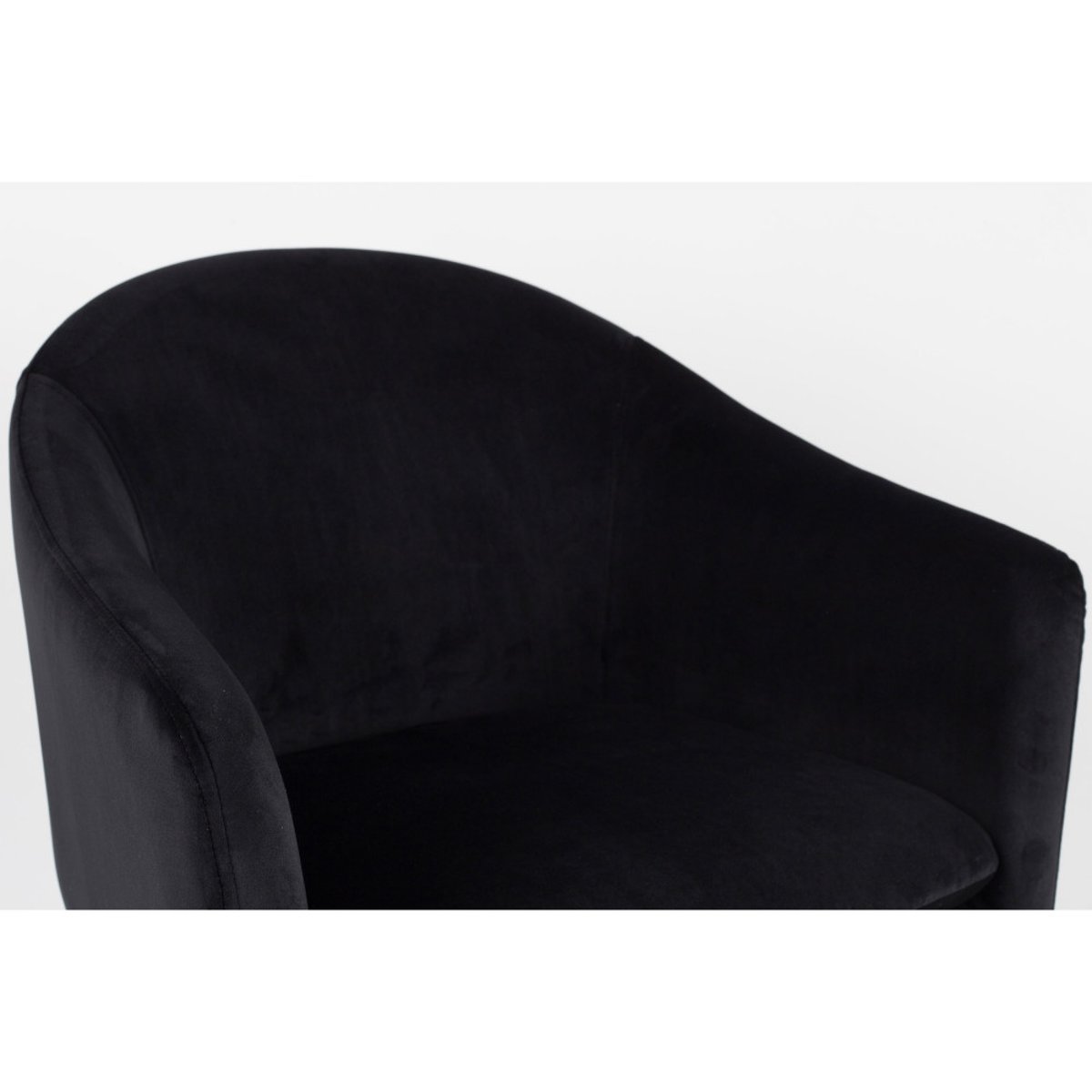 Fauteuil de table design en velours- CATELYN noir, DRAWER