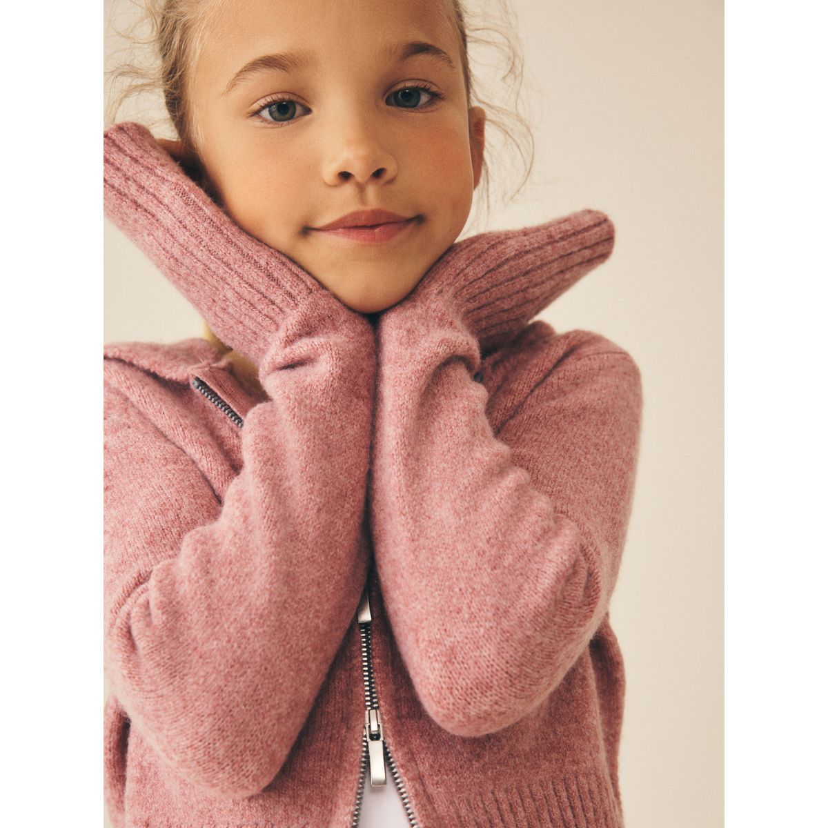 Sweat à capuche en maille rose, NEXT