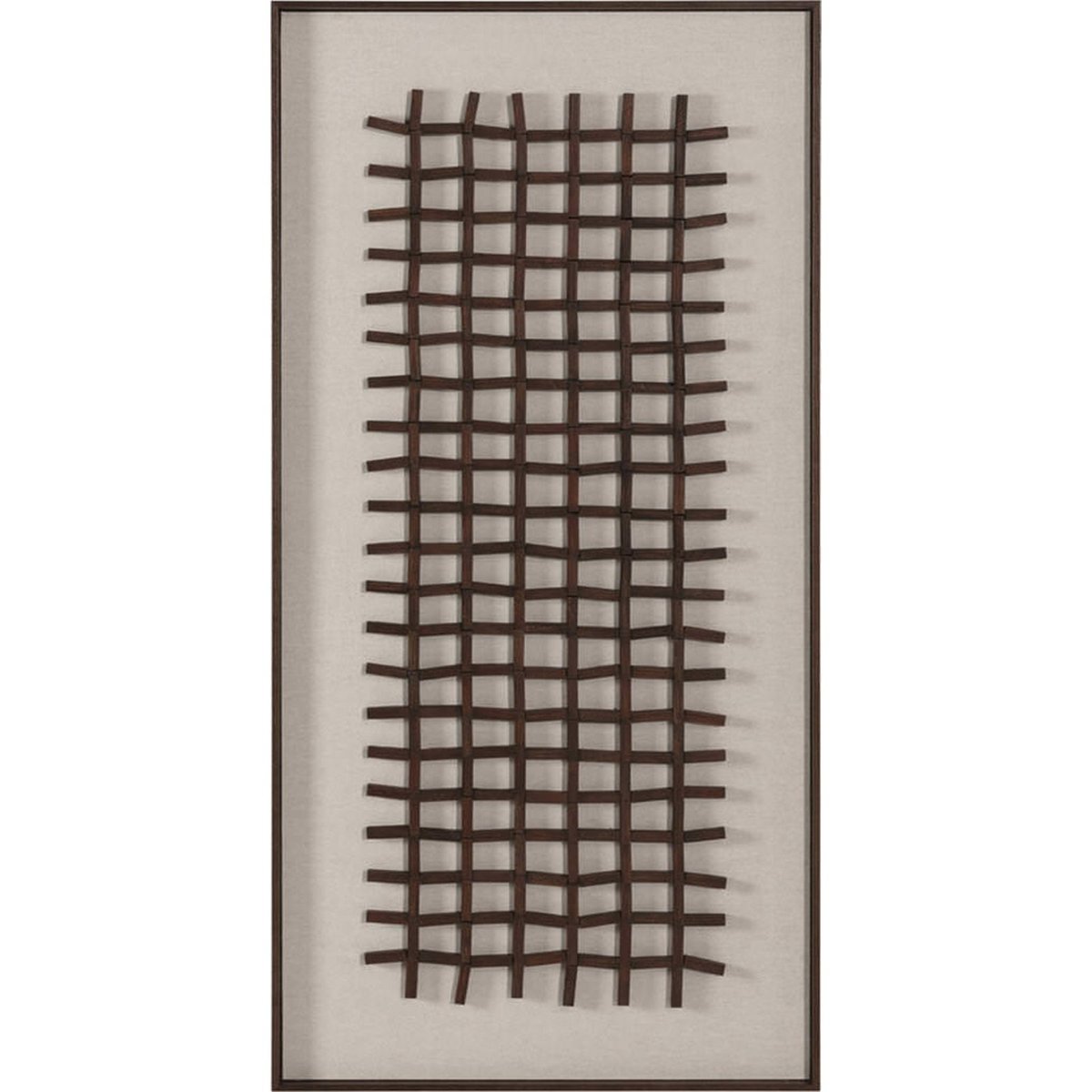 Tableau mural géométrique en bois et verre brun, RECOLLECTION
