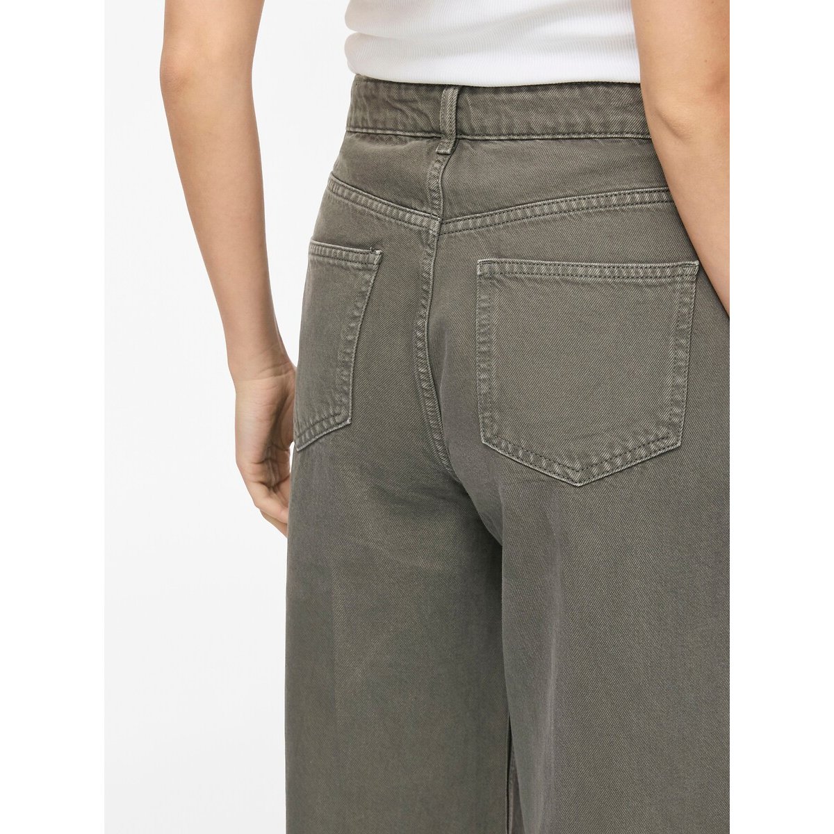 Jean large taille haute vert chiné, VILA