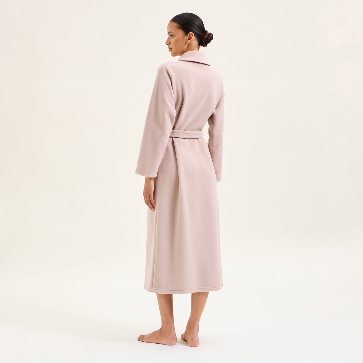 Robe de chambre col châle en polaire NINON beige, LAURENCE TAVERNIER