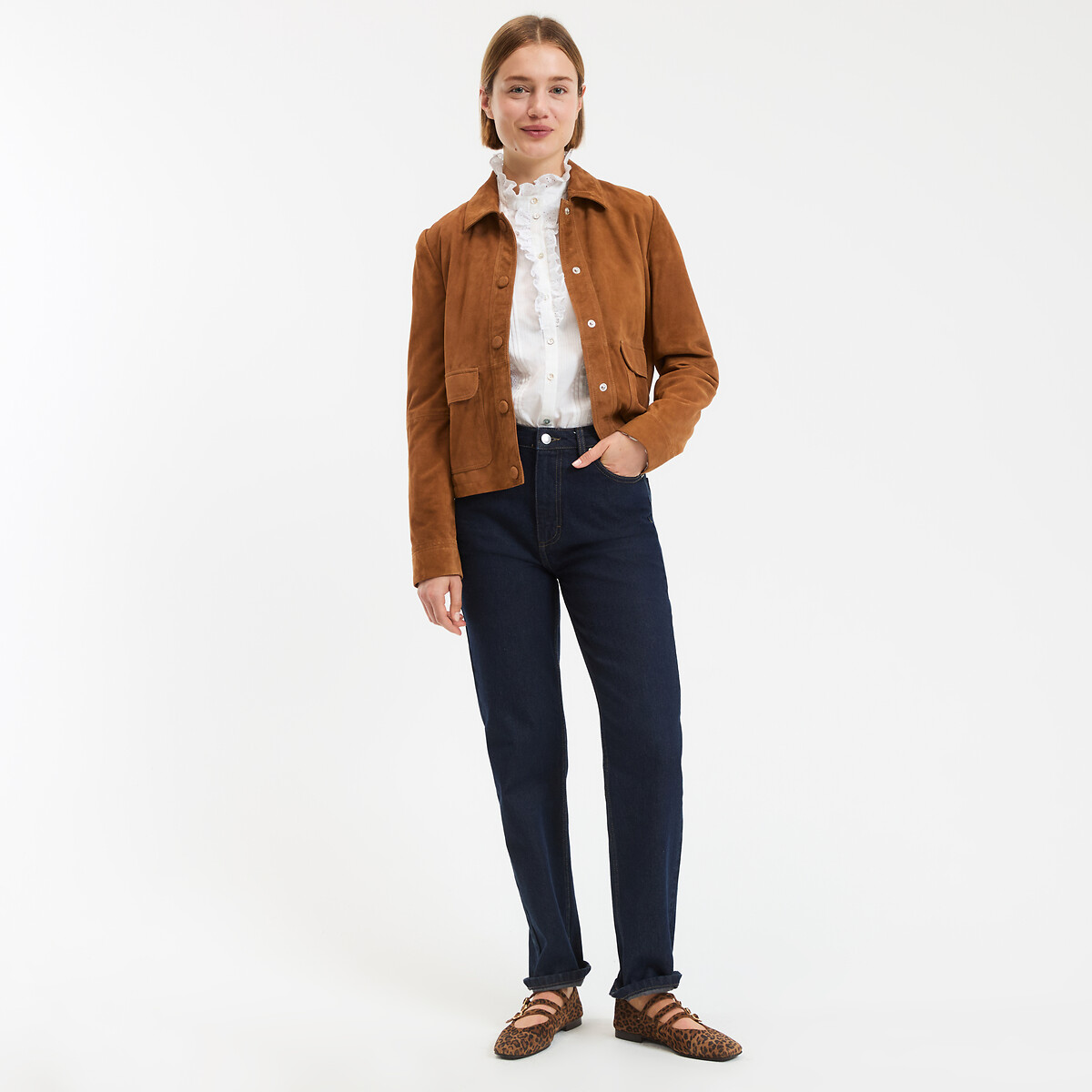 Jean regular, droit, taille haute bleu brut, LA REDOUTE COLLECTIONS