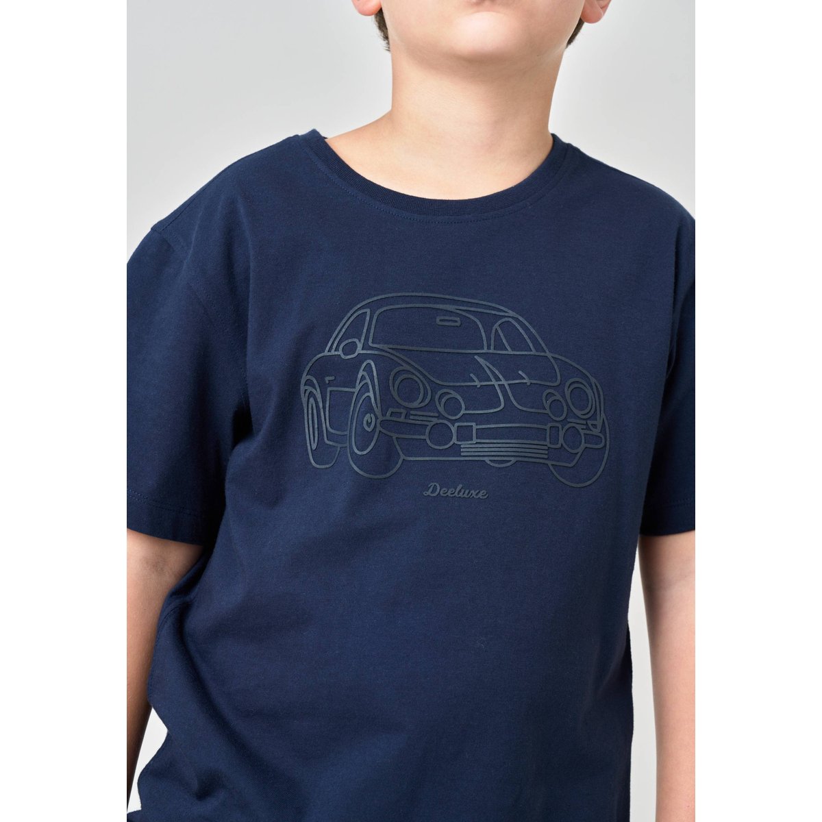 T-shirt regular garçon en 100% coton jersey avec imprimé en relief DUSTBORN navy, DEELUXE