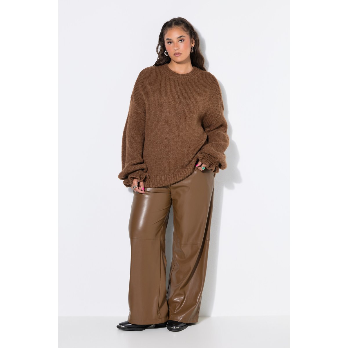 Pull oversize. Grosse maille et marron cacao, STUDIO UNTOLD