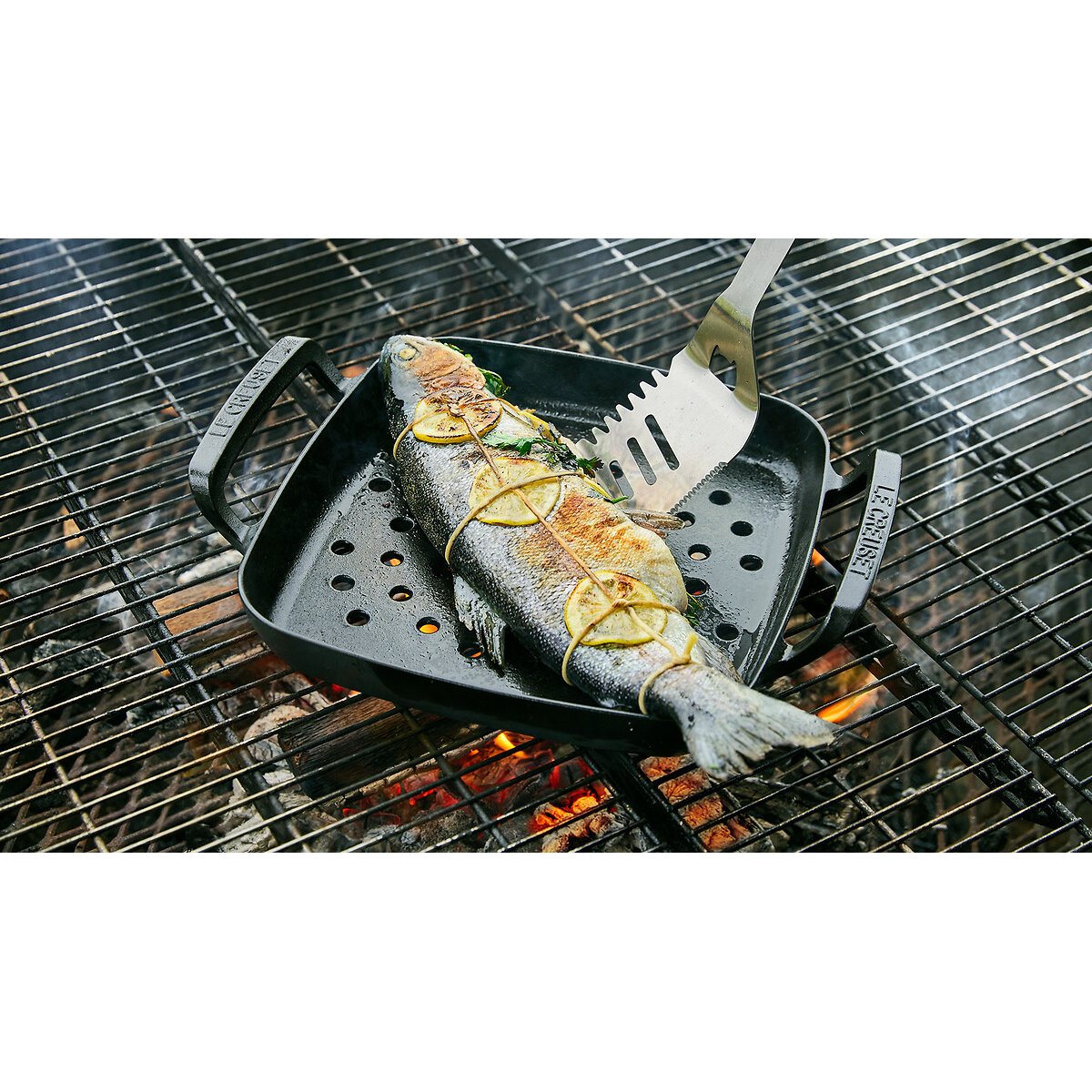 Panier à griller collection Barbecue noir mat, LE CREUSET