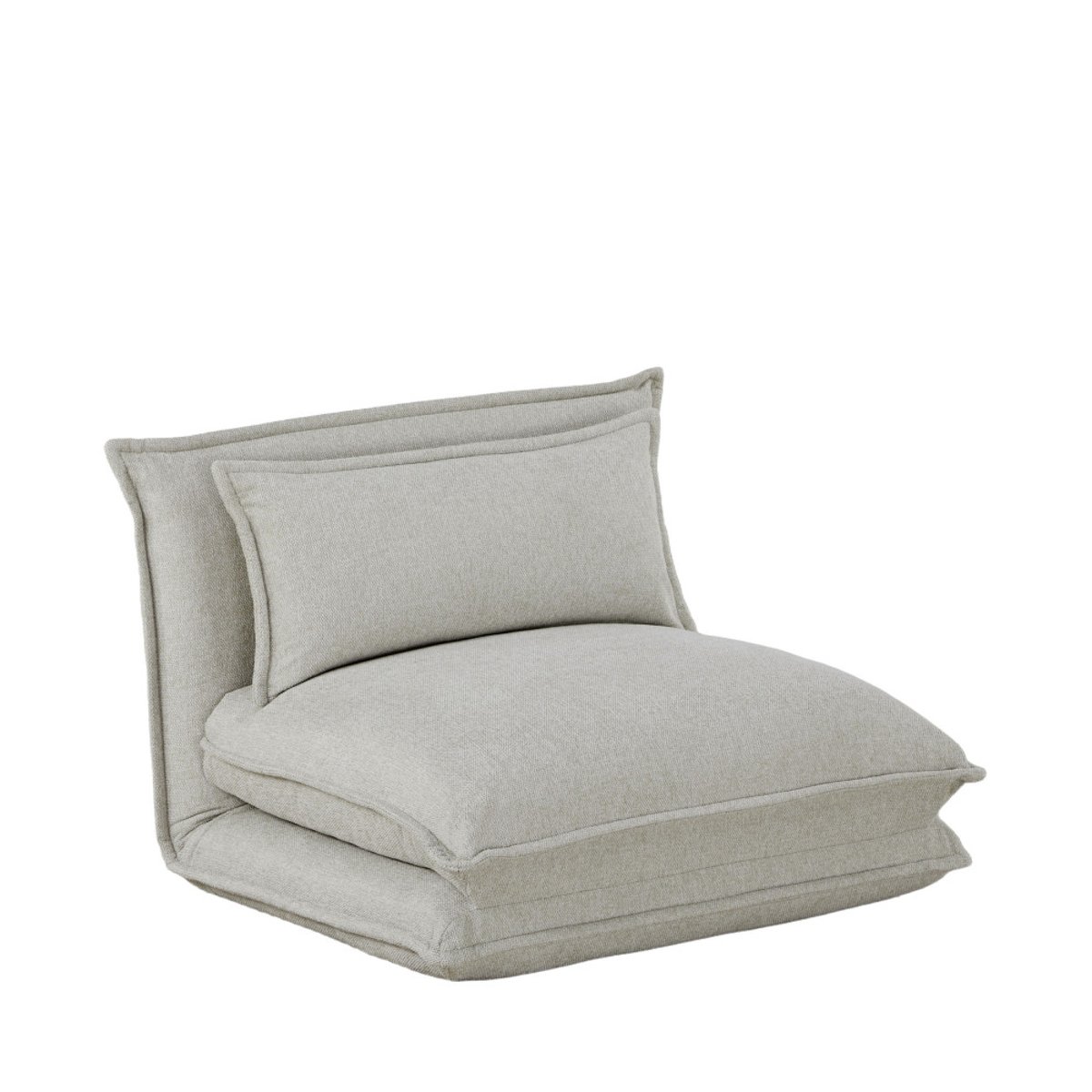 Chauffeuse convertible 1 place en tissu- NALA beige, DRAWER