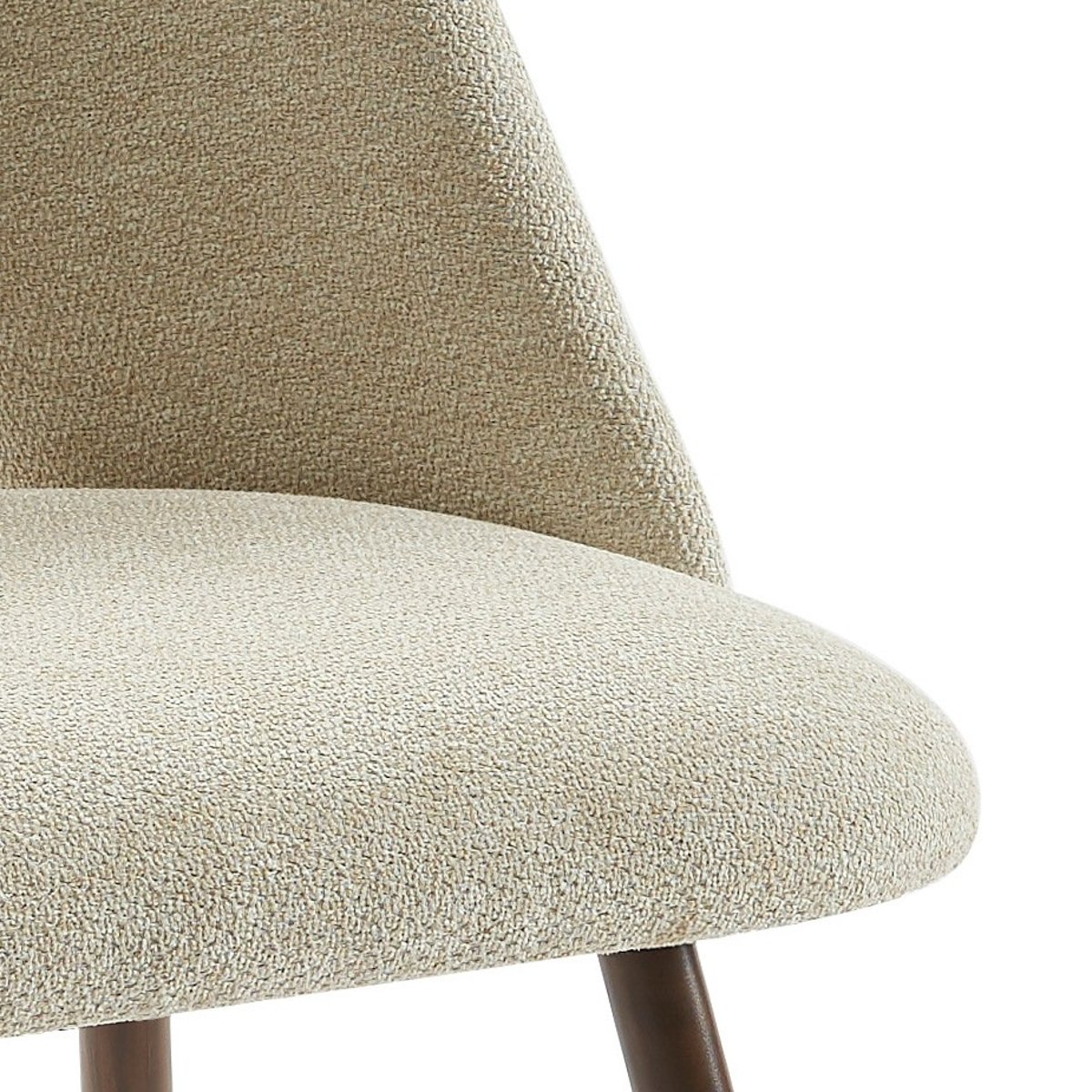 Chaises tissu pieds (lot de 2)  ELISABETH beige, BAÏTA