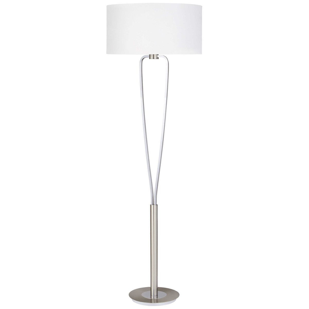 Lampadaire design en métal classique, PARIS 2 gris, TRIO