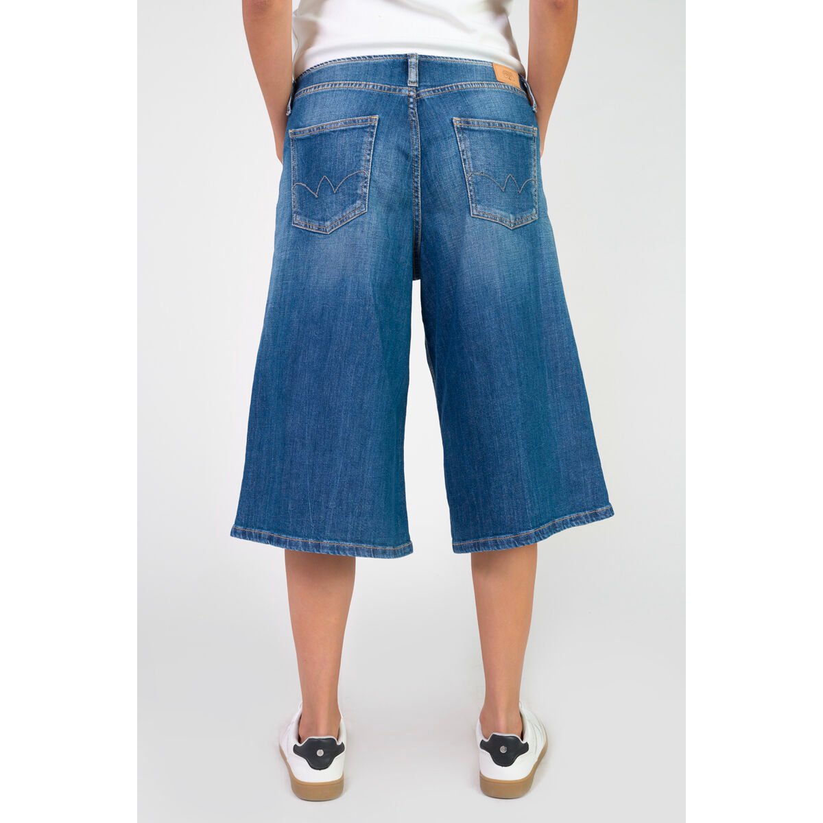 Bermuda pantacourt en jeans LAURA blue, LE TEMPS DES CERISES