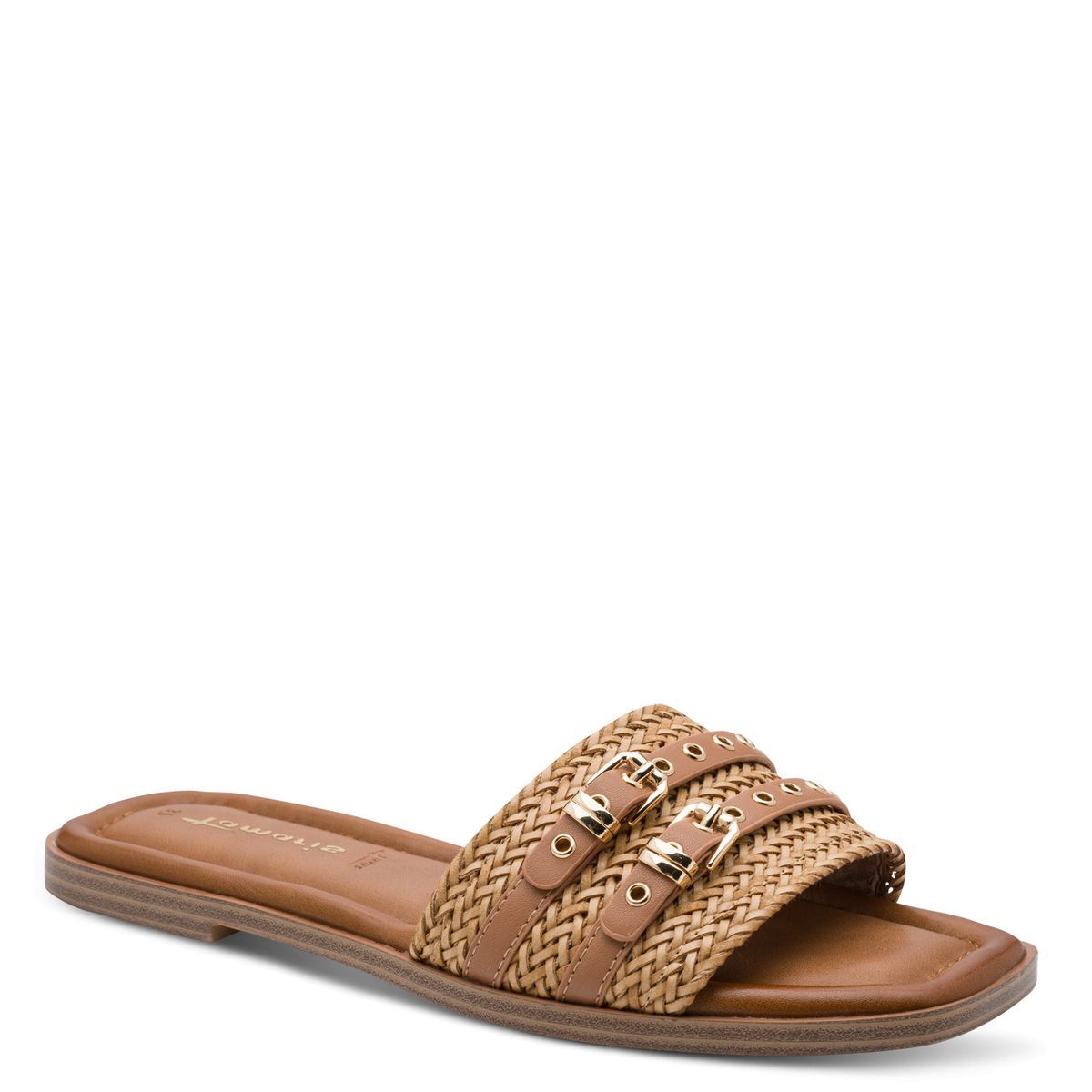Mule talon bloc marron camel, TAMARIS