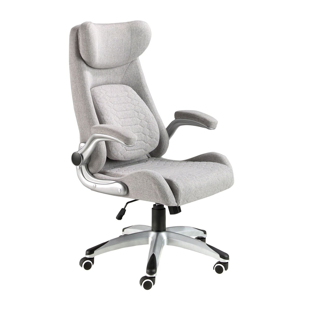 Fauteuil de bureau pivotant en tissu gris, ANGEL CERDA