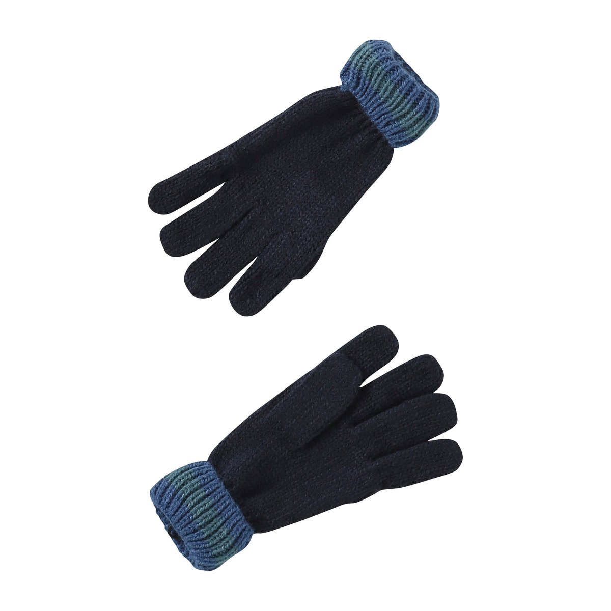 Ensemble bonnet + snood + moufles/gants « Dinos » marine, VERTBAUDET