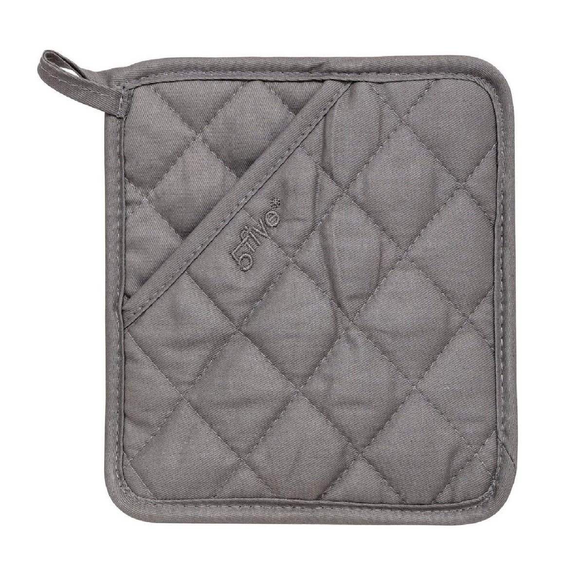 Manique de cuisine avec protection silicone Gris gris, EDEN