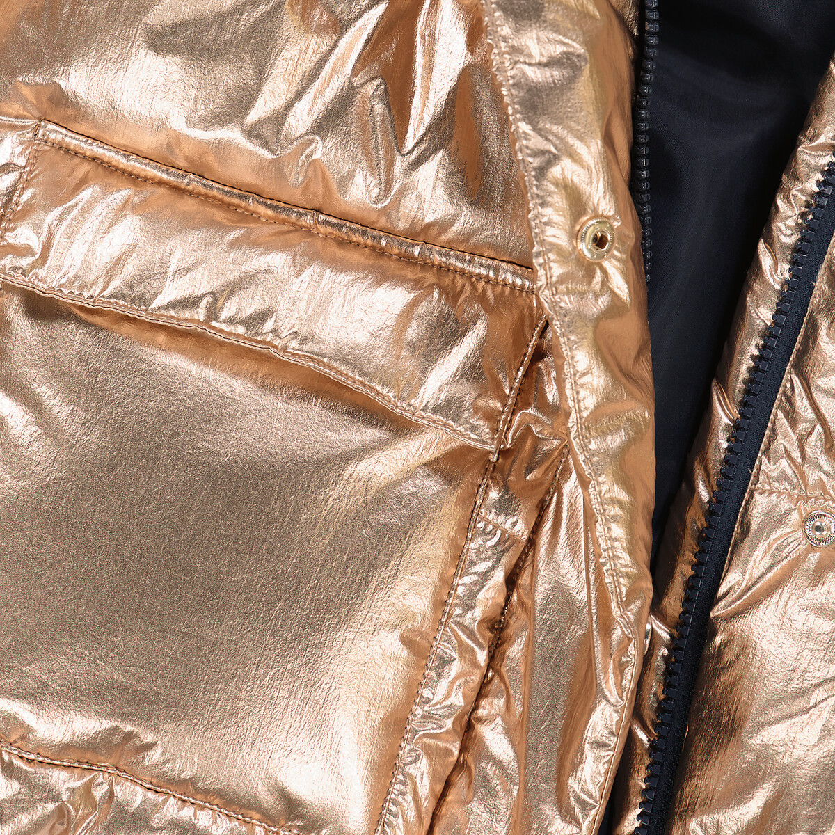 Warm Hooded Padded Jacket gold-coloured, LA REDOUTE COLLECTIONS