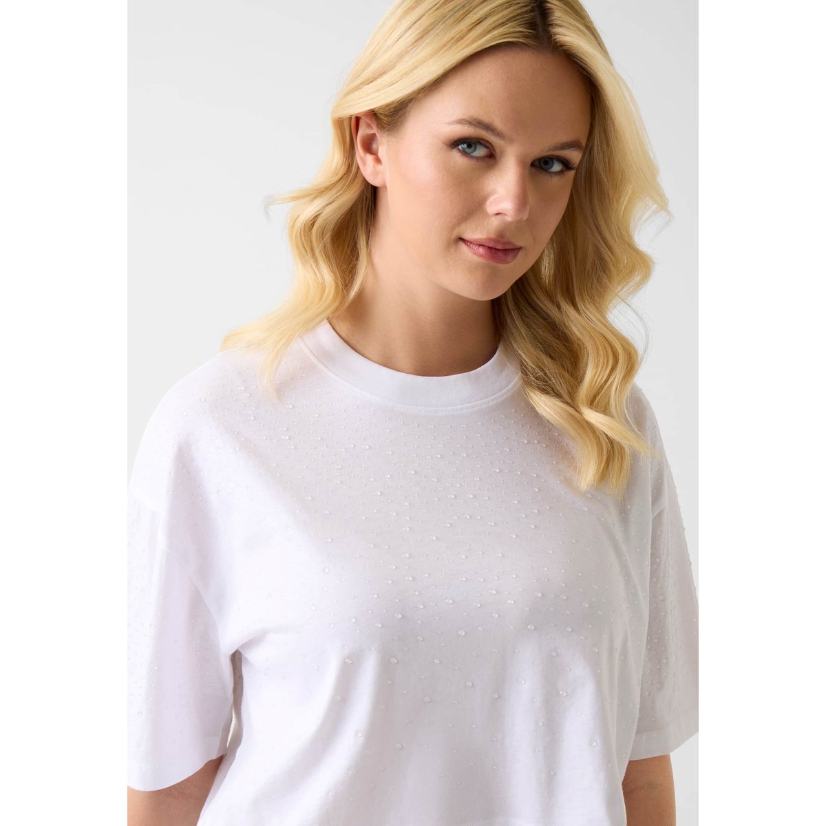 T-Shirt En Strass blanc, GUESS