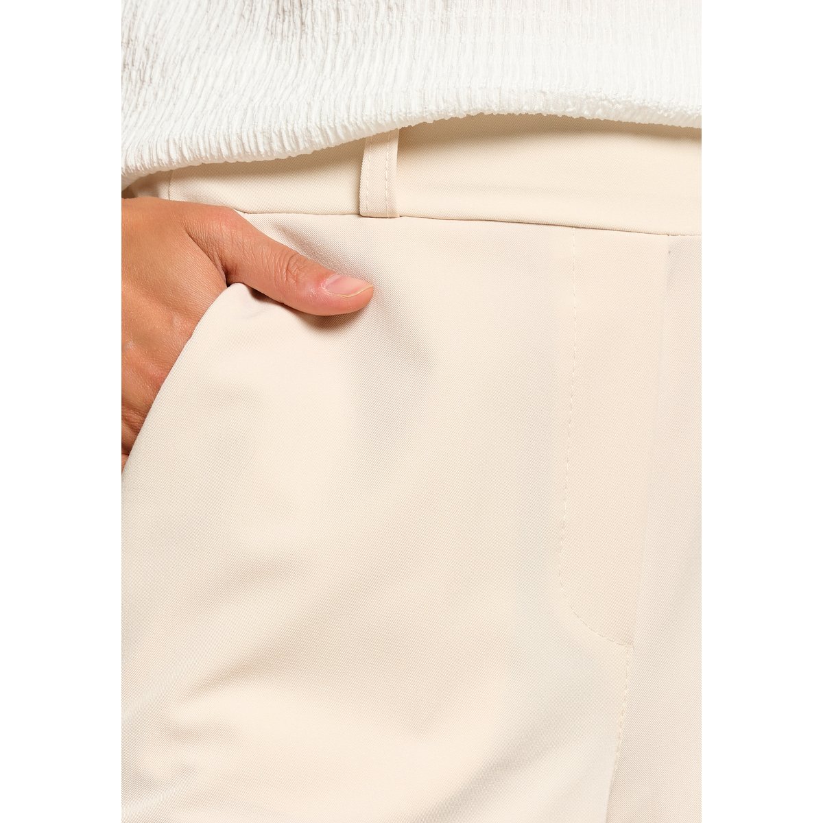 Pantalon droit élégant lt beige, LOLALIZA