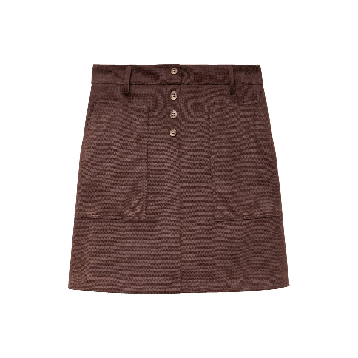 Jupe aspect daim marron foncé, BREAL