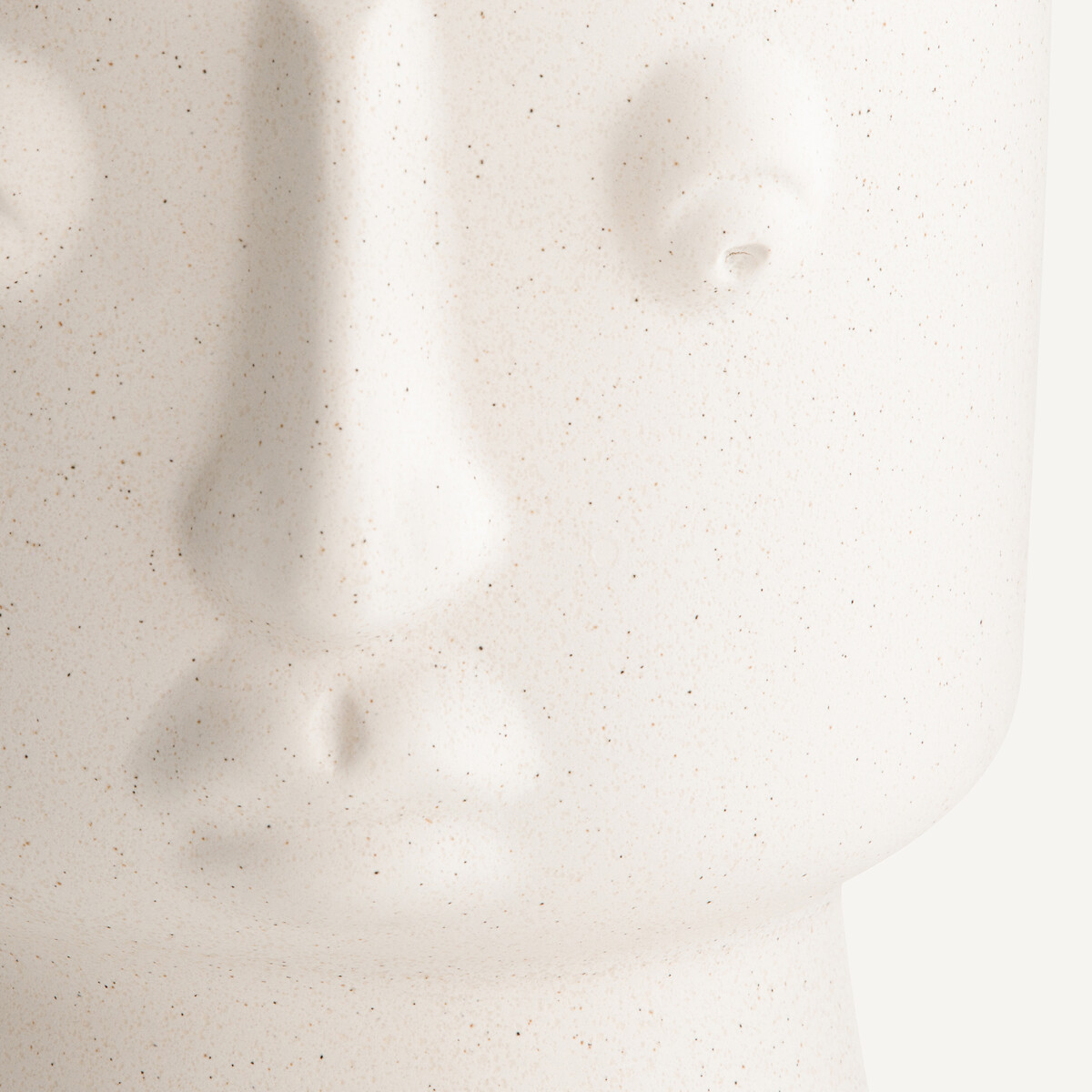 Lesego 24cm High Enamelled Ceramic Face Flower Pot white, AM.PM