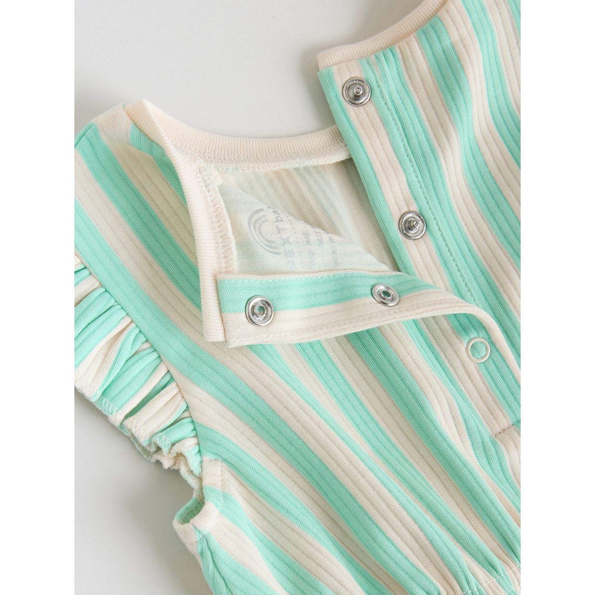 Barboteuse bébé à volants, lot de 4 rayure multicolore pastel, NEXT