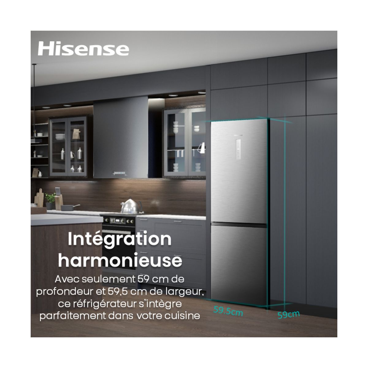 Réfrigérateur combiné RB3N300NECA couleur unique, HISENSE
