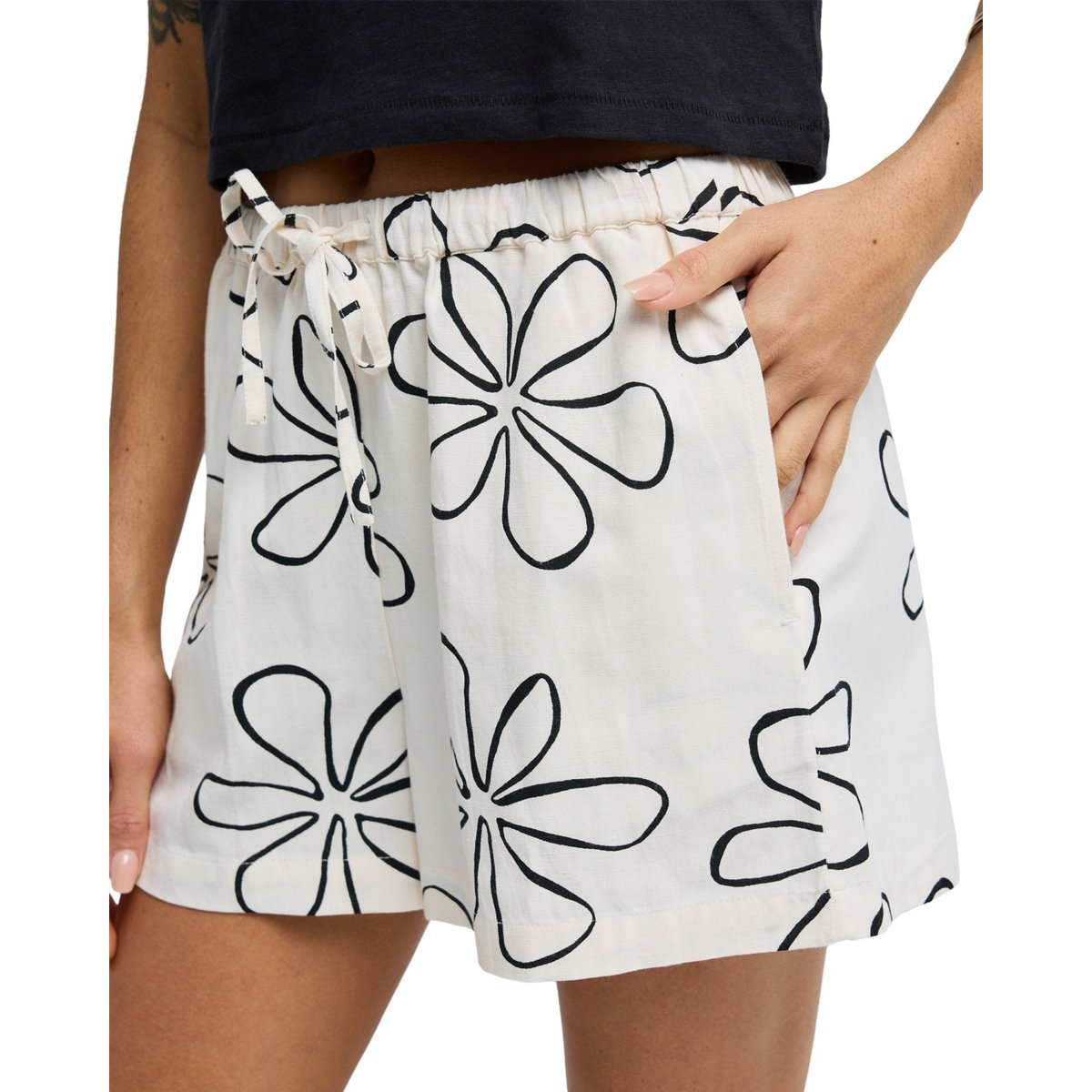 Short taille élastique WANDERER blanc white cap, BILLABONG
