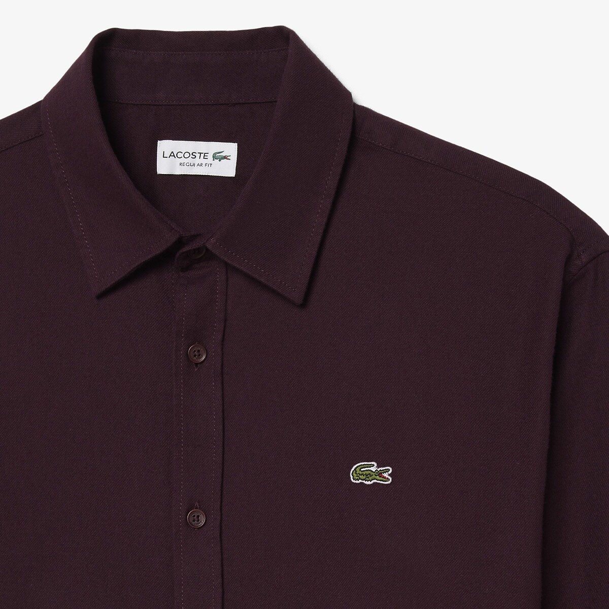 Chemise en flanelle, Regular Fit bordeaux, LACOSTE
