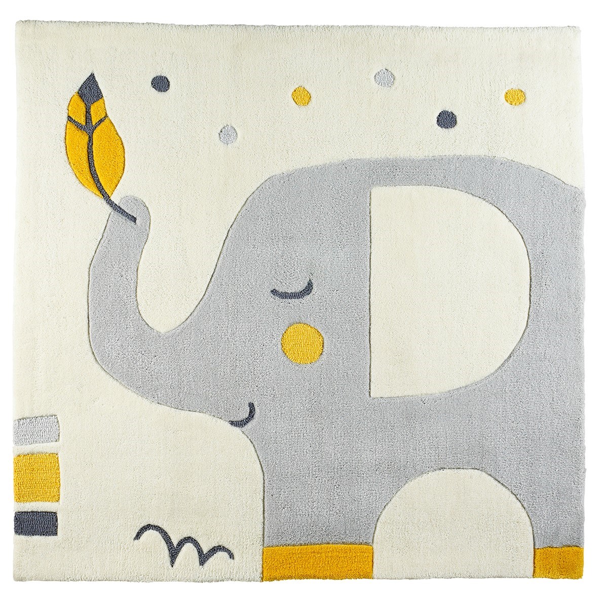 Tapis de chambre en acrylique gris, SAUTHON
